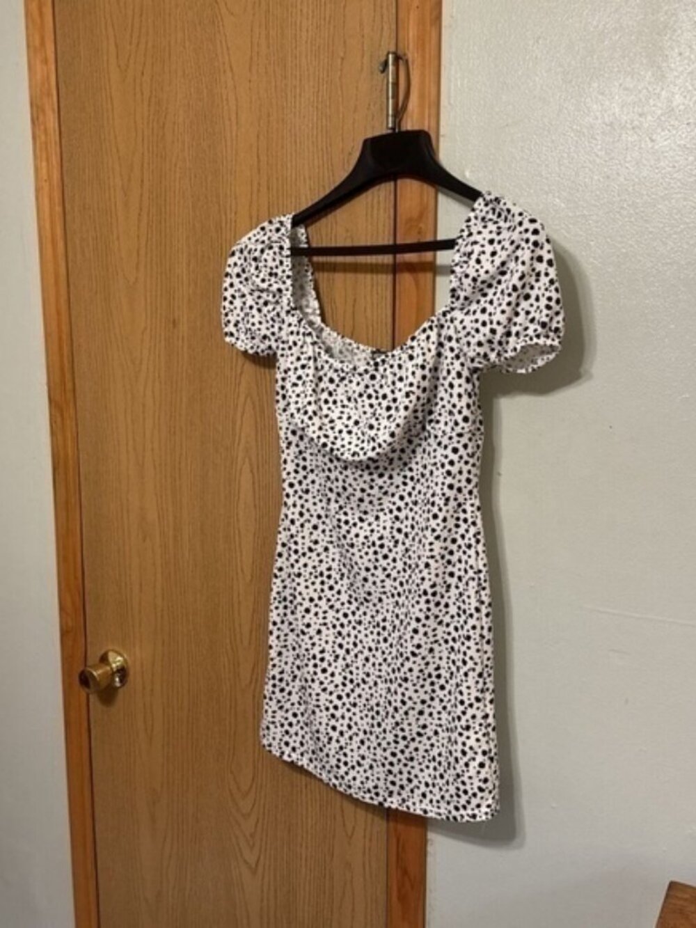 Misguided "Milkmaid" NWT Size 10 Black & White w/Animal Print Sheath Mini Dress